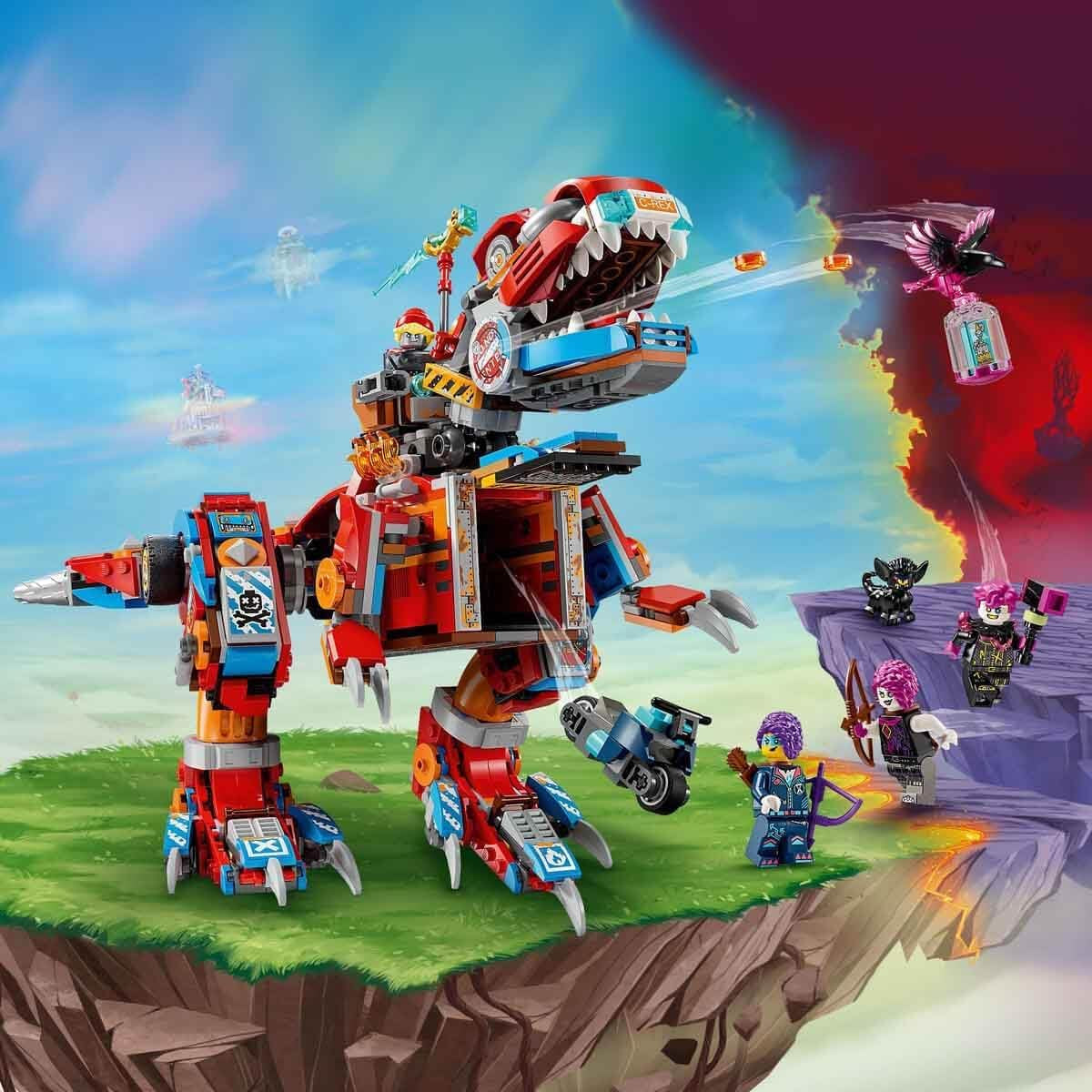LEGO Dreamzzz 2-in-1 Coopers Dino-Mech C-Rex Spielzeug Pterodaktylus T.Rex Actionfigur für Jungen und Mädchen Kreatives Spielzeug-Abenteuerset Geschenk für Kinder ab 9 Jahren 71484 Bausets Beuche den LEGO-Store