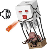 Mattel Minecraft Actionfiguren-Set, Ghast mit Feuerangriff, Lichter, Lärm, Starter und Projektil, Piglin-Krieger, inspiriert vom Film, JFB69. Actionfiguren Naty Shop