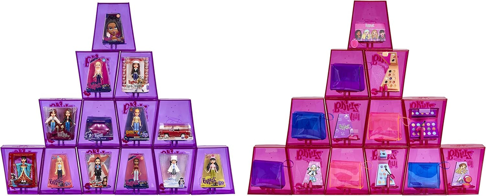 Bratz Miniverse MGA's Y2K Nostalgia Flashback Minis Puppen in limitierter Auflage – ÜBERRASCHUNGSPACK – 2 Bratz Minipuppen und Vitrine – tolles Geschenk für Kinder und Sammler ab 6 Jahren