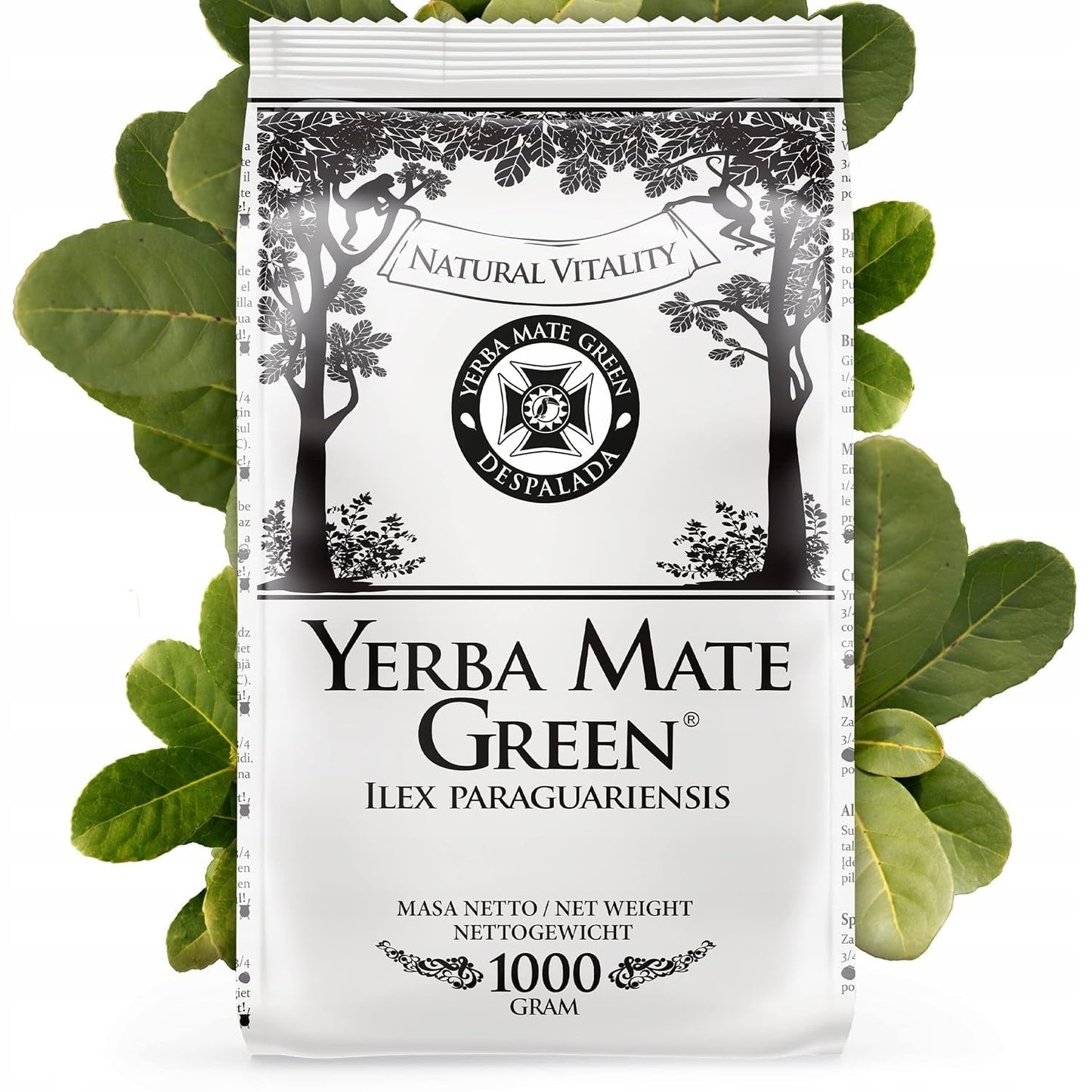 Yerba Brazil Despalada 1 kg ● Luftgetrockneter Mate-Tee aus Mate-Blättern ● Natürlicher paraguayischer Mate 50 g ● Natürlicher Mate-Tee-Geschmack ● Yerba-Mate-Tee ohne Zusatzstoffe ● Mate-Tee in großen Mengen