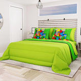 PETTI Artigiani Italiani – Winterdecke für Doppelbett, Maxi, einfarbig, doppelseitig, weiß, grau, 100 % Made in Italy