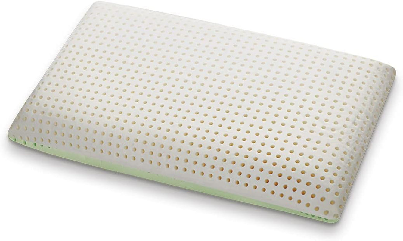 Orthopädisches Nackenstützkissen – Bio-Aloe – viskoelastisches Aloe Vera-Kissen, 14 cm hoch, Bezug aus 100 % Baumwolle, Visco-Kissen – Memory-Schaum-Kissen – hergestellt in Italien. Naty Shop Standard-Kissen