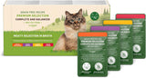 Getreidefreies Nassfutter für Katzen von Amazon für ausgewachsene Katzen, Auswahl an Fleisch in Gelee, 4,76 kg, 56 Packungen à 85 g (ehemals lebenslang)