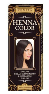 Henna-Farbe 111, natürlicher Conditioner für blondes Haar, Haarfarbe, natürlicher Haarfärbeeffekt, Henna-Öko-Haarfärbemittel, Naty Shop, Schwarz, 75 ml (1 Packung)