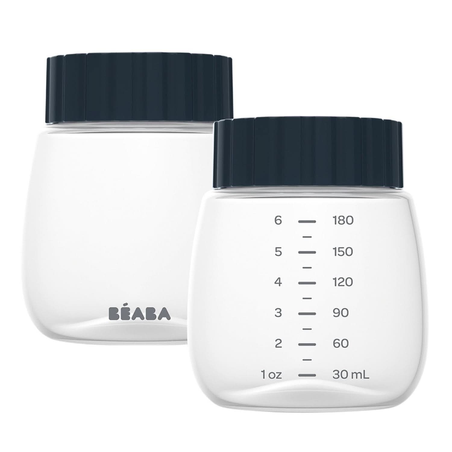 BÉABA, Beaba 2 Flaschen zur Aufbewahrung von Muttermilch, 180 ml Lebensmittel und Stillzubehör Bebe Naty Shop