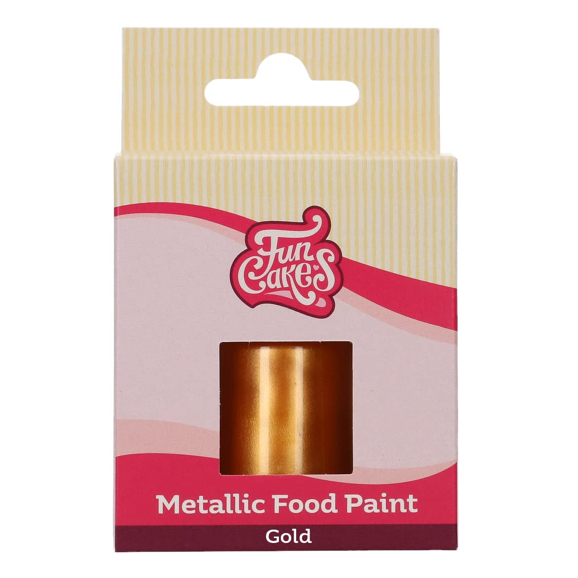 Funcakes Gold Metallic-Lebensmittelfarbe: Erzeugen Sie metallische Effekte auf Fondant, Marzipan, Blütenpaste, Zuckerguss und Keksen. 100 % essbar, Halal, geeignet für Vegetarier und Veganer. 30 ml.