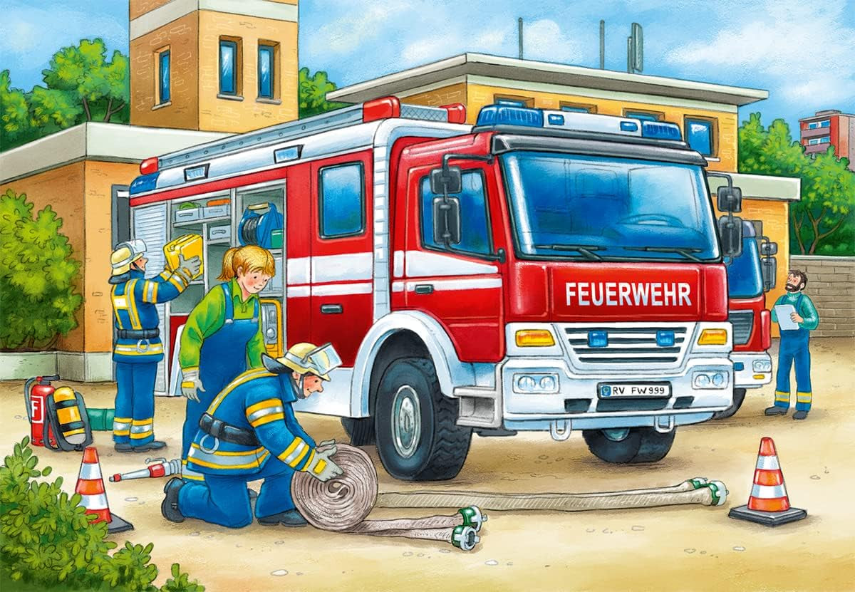 Ravensburger Puzzle für Kinder – 07574 Polizei und Feuerwehr – Puzzle für Kinder ab 3 Jahren, mit 2X12 Teilen Puzzle Naty Shop