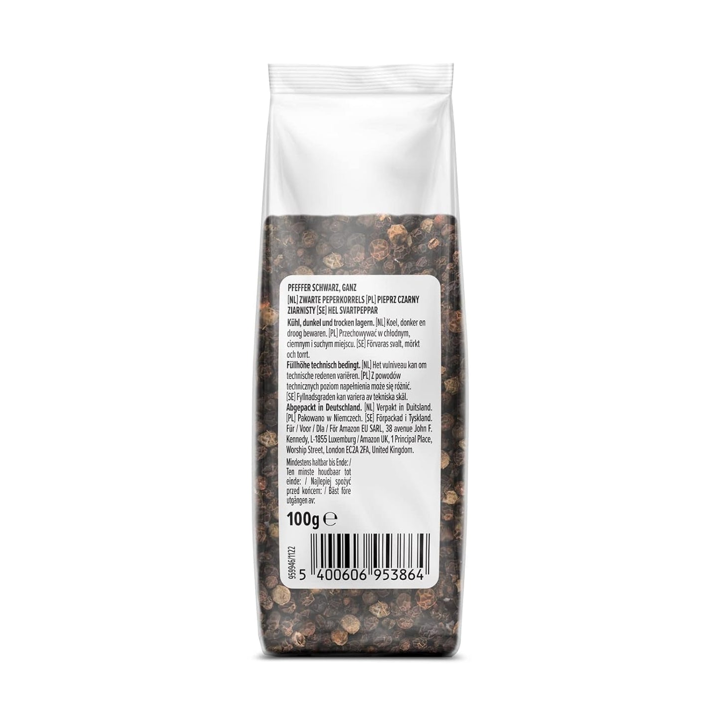 von Amazon Schwarzer Pfeffer ganz, 100g