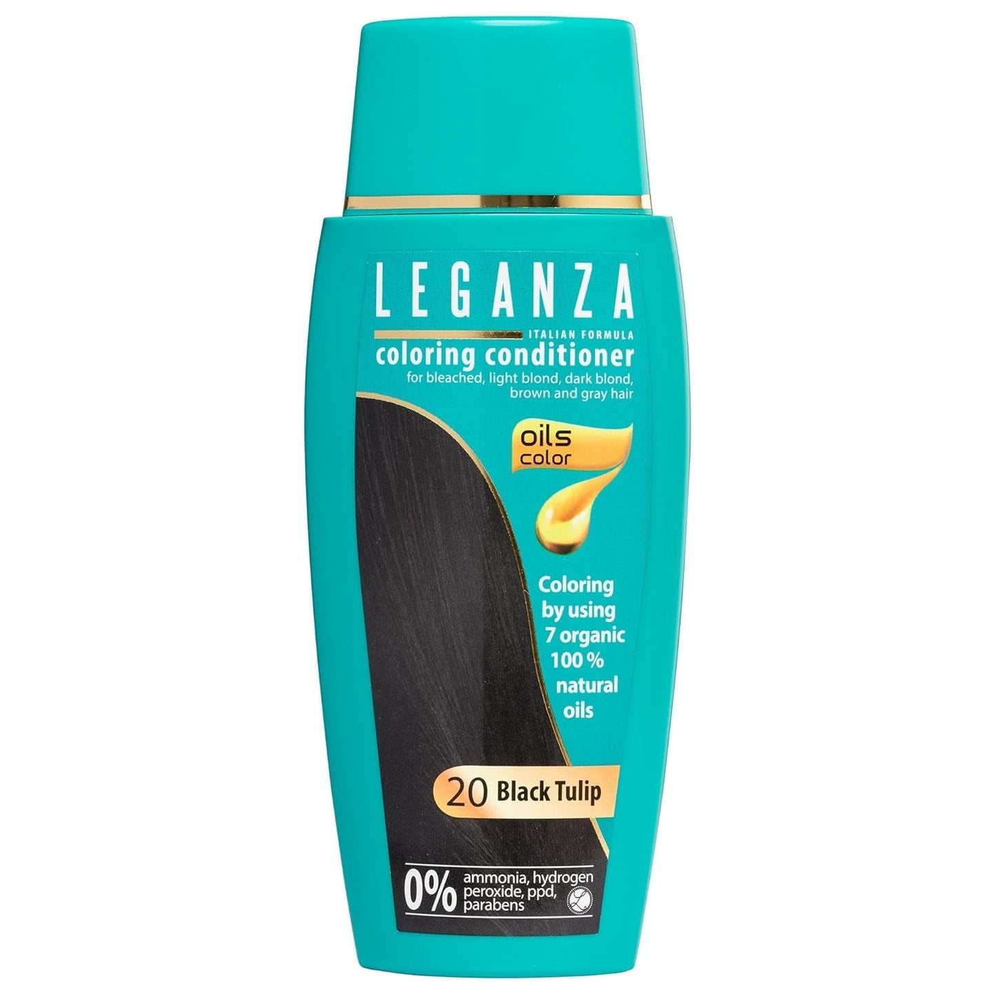 Leganza Natural Balm Haarfärbemittel Farbe 71 Café Latte | Haarfärbemittel ohne Ammoniak | Angereichert mit 7 natürlichen Ölen | 150 ml Haarfärbemittel Naty Shop 20 Schwarze Tulpe