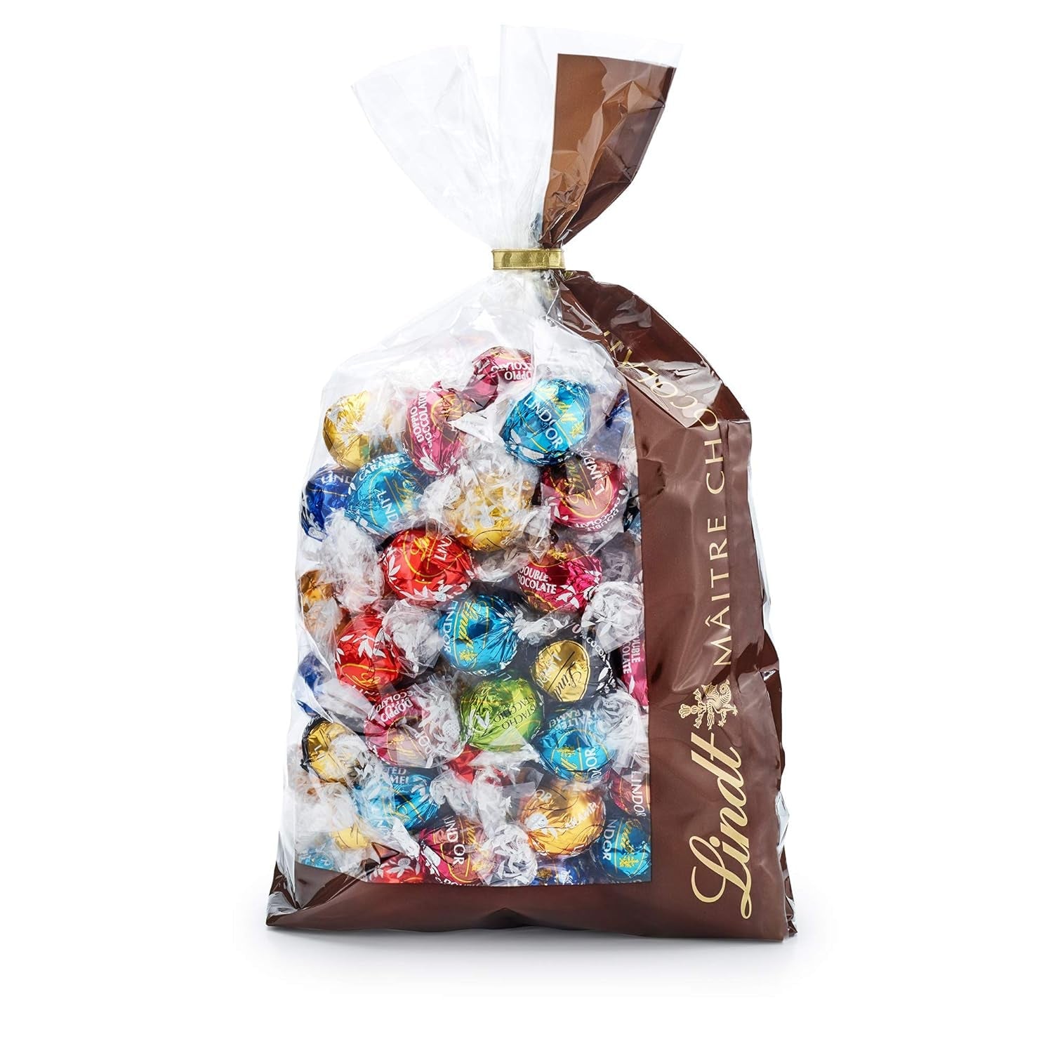 Schokoladenmischung LINDOR | 1371 g | Ca. 109 Kugeln: Milchschokolade und LINDOR-Kugeln mit Erdbeercreme | 1 kg Beutel, ca. 80 Schokokugeln weiße Schokolade mit Erdbeercreme