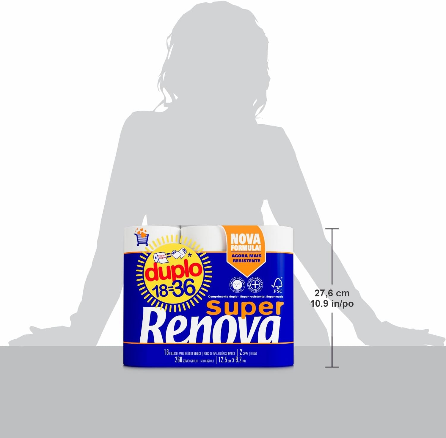 Renova Doppel-Toilettenpapier, 18 Rollen