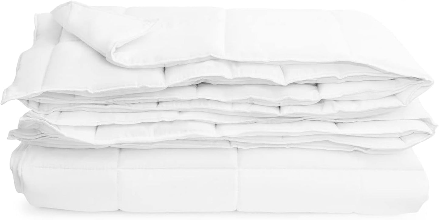 Bettdecke 135 x 200 cm, Bettdecke für alle Jahreszeiten, waschbare Mikrofaser Oekotex 100, weiße Bettdecke, Bettdecken und Steppdecken, Naty Shop