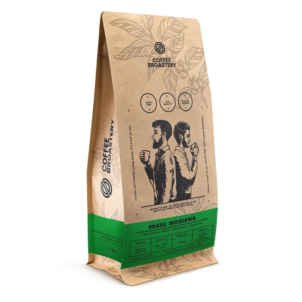 Satz Kaffeebohnen 2x1kg 2000g | Brasilien Mogiana | Brasilien Cerrado | Brasilien | Spezialkaffee | Frisch frittiert