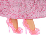 Mattel DISNEY Prinzessin Aurora – Puppe mit typischem Outfit, abnehmbaren Schuhen und Tiara, glitzerndem Oberteil und abnehmbarem gemustertem Rock, langes stylebares Haar, HLW09 Naty Shop Dolls