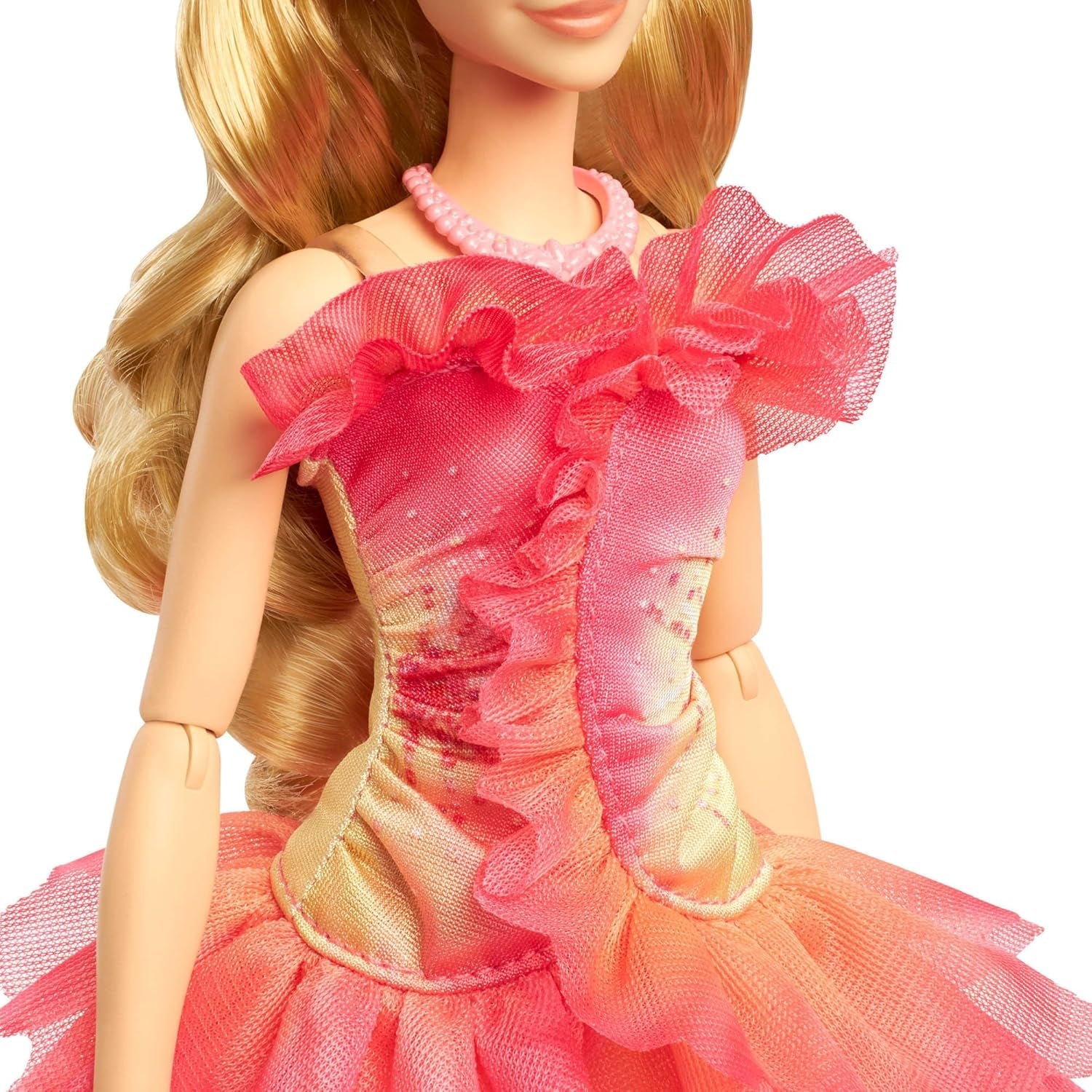 Mattel Wicked Glinda Modepuppe und Zubehör mit blonden Haaren, verschiedenen möglichen Posen und abnehmbarem Ballkleid-Look, HXT63
