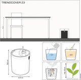 LECHUZA TRENDCOVER 23 Naturkork dunkel 14181