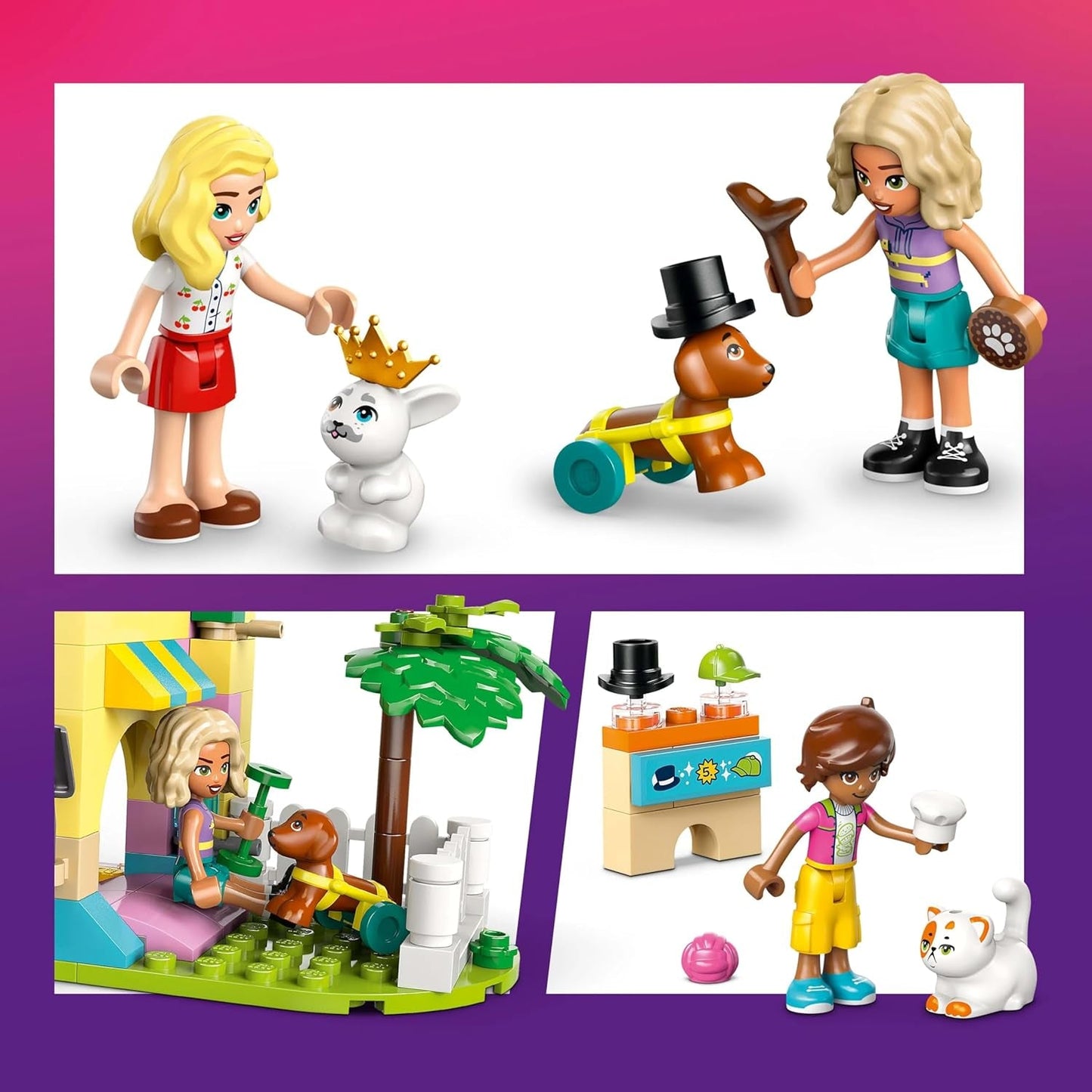 LEGO Friends Animal Accessories Store Rollenspielset Lernspielzeug für Mädchen ab 6 Jahren 3 Minifiguren und 3 Tierfiguren Katze Hund Hase Geschenkidee für Kinder 42650 Bausets Besuchen Sie den LEGO-Store