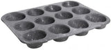 Pure Roq Muffinform für 12 Muffins, Aluminium, schwarze Formen und Backbleche Naty Shop