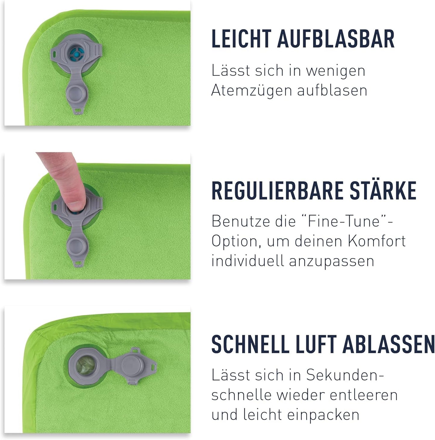 Sea to Summit – Eros Daunen-Reisekissen L – Ultraleicht und aufblasbar – 10D-Material – Premium-Daunenkissen – rutschfest – zum Wandern und Camping – 42 x 28 x 12 cm – Grau – 95 g Naty Shop Reisekissen