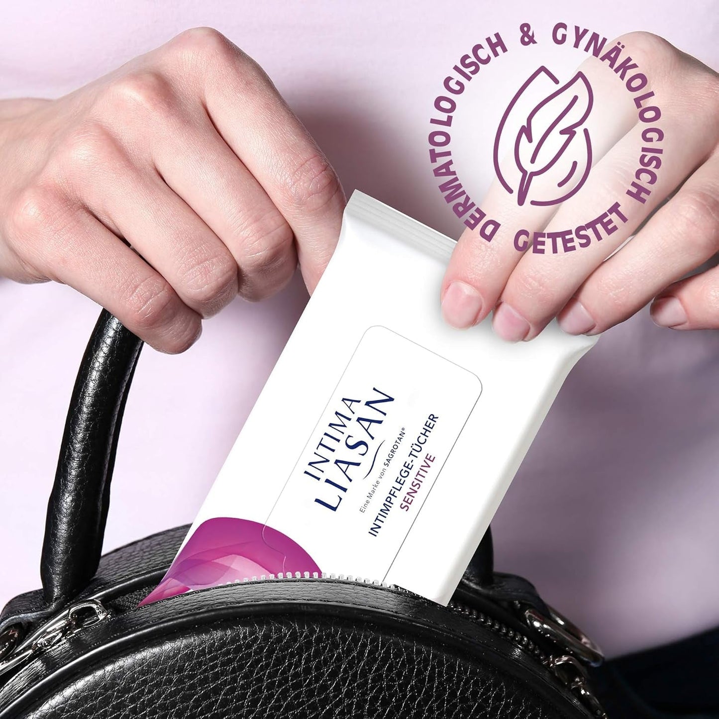 Intima Liasan von Sagrotan Sensitive Intimbinden, seifenfrei und alkoholfrei, 30 Stück