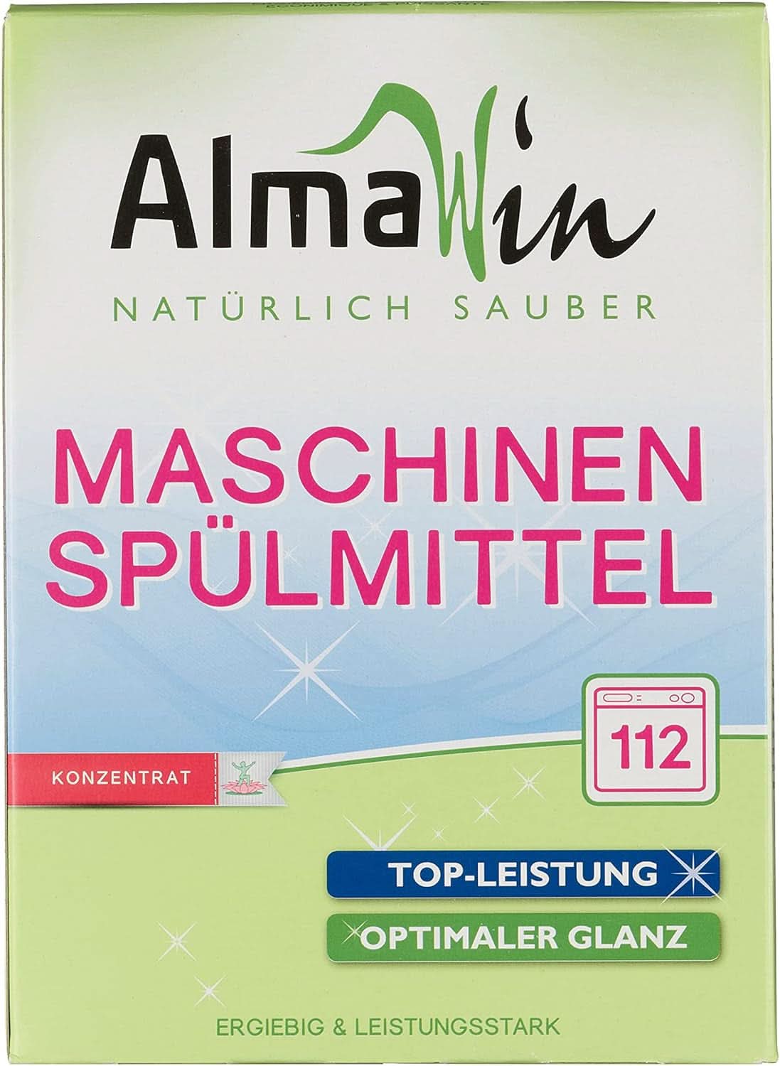 Almawin eco, Geschirrspülpulver 2,8 kg, 112 Waschgänge, dosierbar für unterschiedliche Geschirrmengen Naty Shop Standardtitel