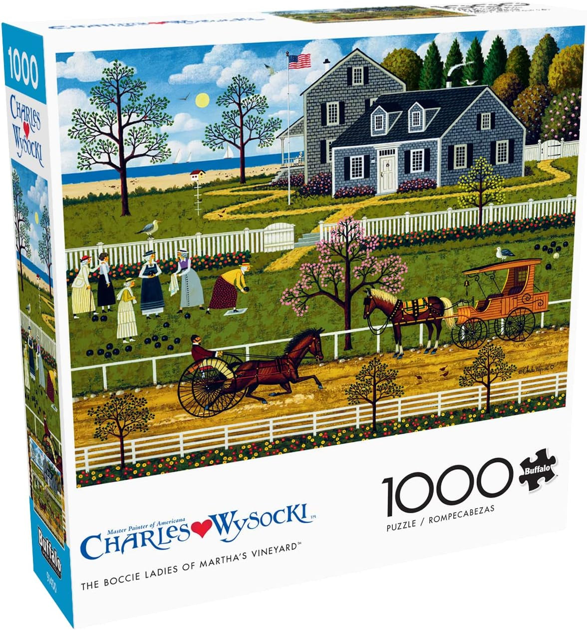 Buffalo Games – Charles Wysocki – Boccia-Damen aus Marthas Vineyard – Puzzle 1000 Teile Puzzle Naty Shop