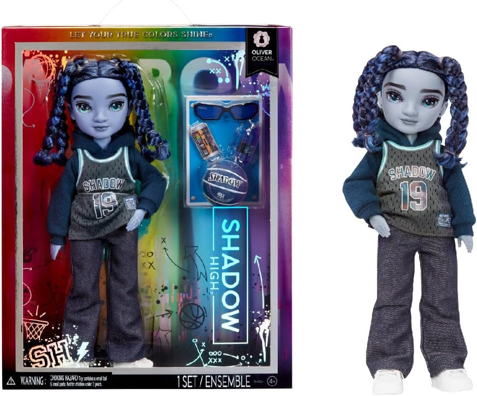 Rainbow High Shadow High Series 3 - Oliver Ocean - Blaue Modepuppe - Junge - Modisches Outfit und mehr als 10 bunte Spielaccessoires - Ideal für Kinder von 4-12 Jahren und Sammler