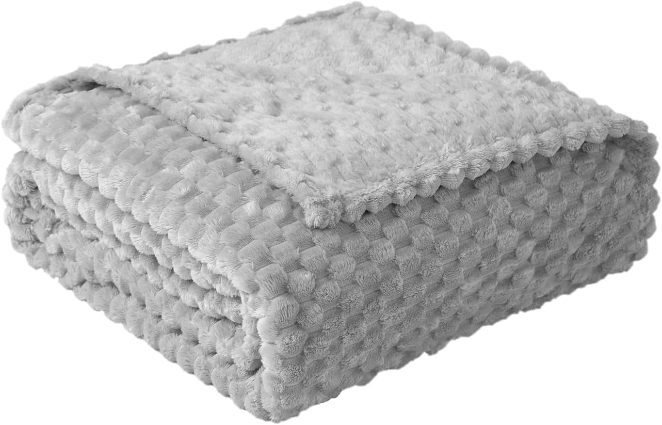 Good Nite Kuscheldecke, flauschige Decke, 150 x 200 cm, weiche Mikrofaser-Tagesdecke, Sofadecke, Kuscheldecke, warme Fleecedecke für Schlafsofa, Schlafzimmer, Büro, graue Betten und Decken, Good Nite Grau, 150 x 200 cm