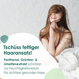 Jean & Len Green Tea & Lime Feuchtigkeitsshampoo, für normales bis fettiges Haar, 300 ml Dusche und Bad Jean & Len Green Tea & Lime