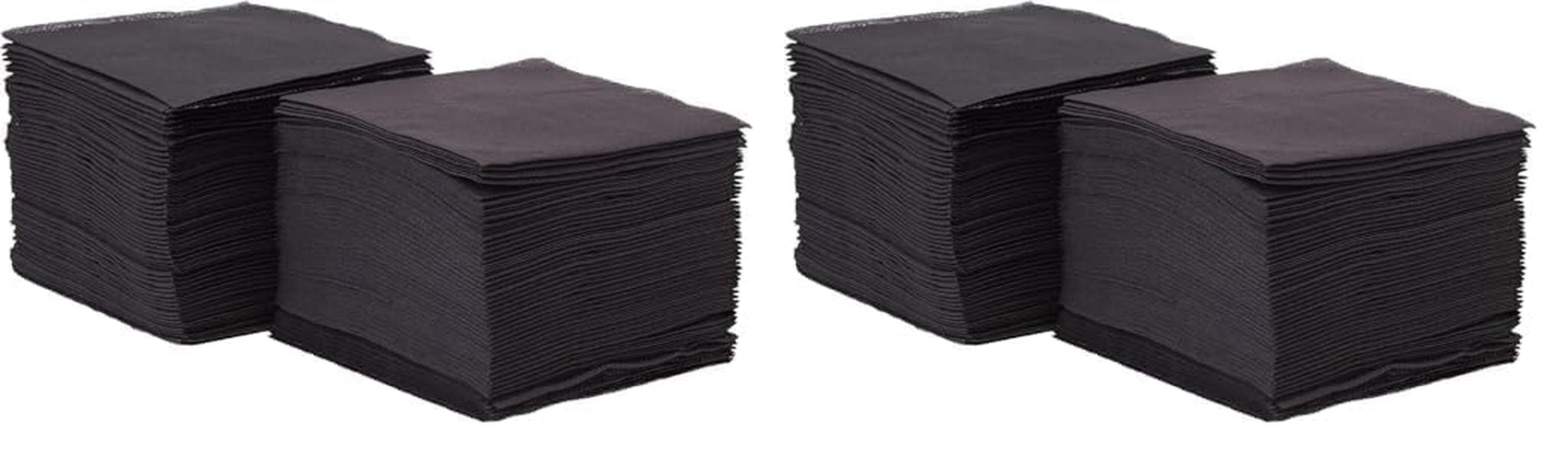 Saten Ser22104961 Coktail-Serviette, 20 x 20, 2-lagig, 1/4-Faltung, 100 Servietten, Punta-Punta, Schwarz