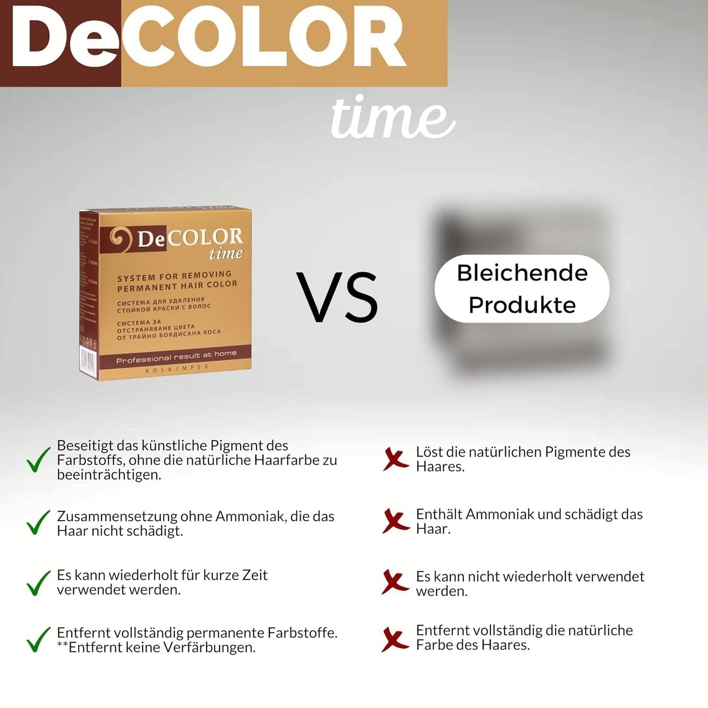 DeColor Time Haarfärbesystem | Haarfärbeentfernung | Bringen Sie Ihre natürliche Haarfarbe zurück | Entfernung von Lackfarbe | 330 ml Naty Shop Haarfärbemittel