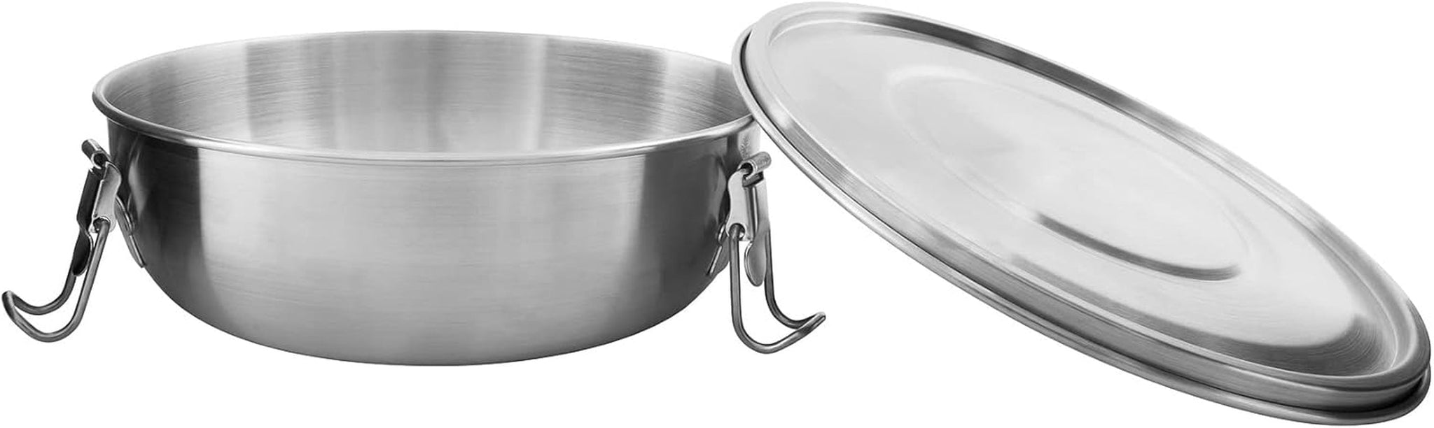 Tatonka Food Bowl – Lebensmittelbehälter/-schüssel aus Edelstahl – mit Deckel, Befestigungsklammern und Volumenskalierung – 0,5 l/0,75 l/1 l Volumen. Lebensmittelaufbewahrungsboxen Naty Shop 0,75 Liter
