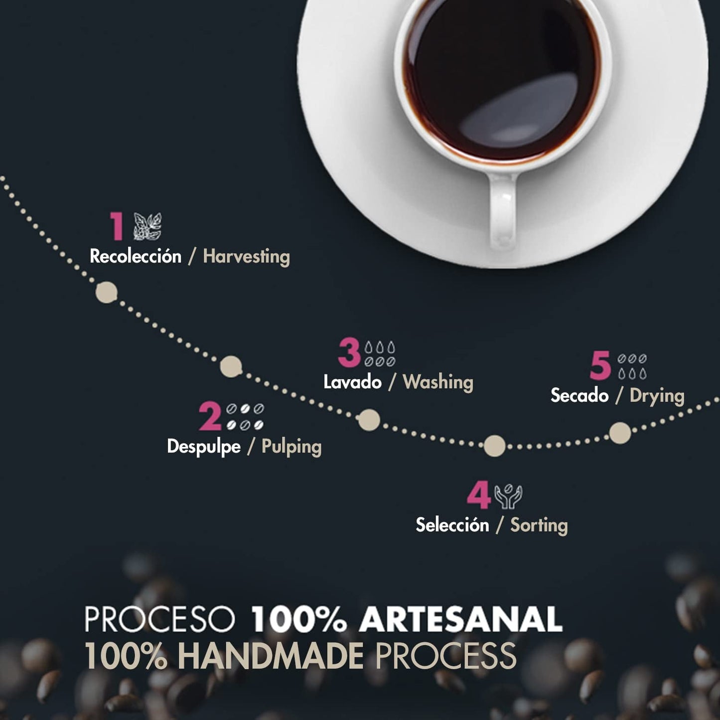 Geröstete Arabica-Kaffeebohnen | 500 g mit einem Hauch von Kakao und Mandeln | Von einer traditionellen Kaffeerösterei | Zarter Geschmack