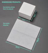 - Tex Touch Papierservietten - Schwarz - Fsc®-zertifizierte Servietten - Recycelbar und biologisch abbaubar - Set mit 40 großen schwarzen Servietten 38 x 38 cm