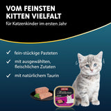 animonda Vom Feinsten Kitten Sorte für Kätzchen (32 x 100 g), getreide- und zuckerfreies Nassfutter für junge Katzen mit 100 % frischen und fleischigen Zutaten.