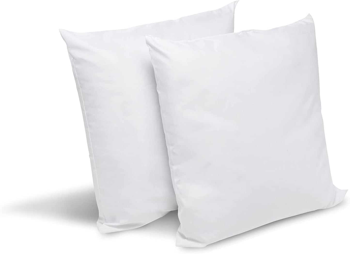 Bleu Câlin Set mit 2 Kissen gegen Milben und Insekten, flauschiger Komfort, 60 x 60 cm, Mikrofaserbezug, vollständiger Schutz, weiße Standardkissen von Naty Shop