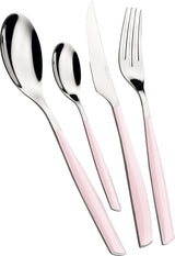 BUGATTI Glamour, Besteckset für 6 Personen, 24-teilig, Edelstahl 18/10, Naty Shop Lotus Pink