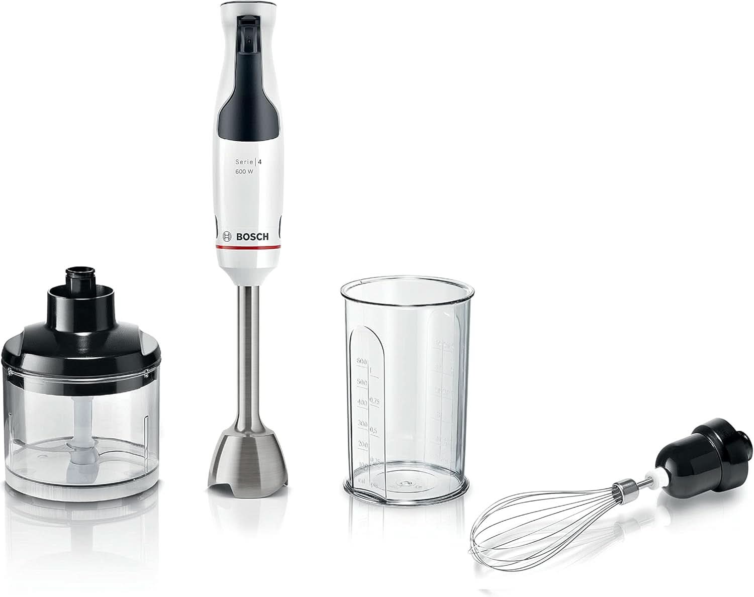 , Stabmixer, Ergomaster Serie 4, 800-Watt-Motor, Geschwindigkeitsregler, Quattroblade Kitchen Naty Shop