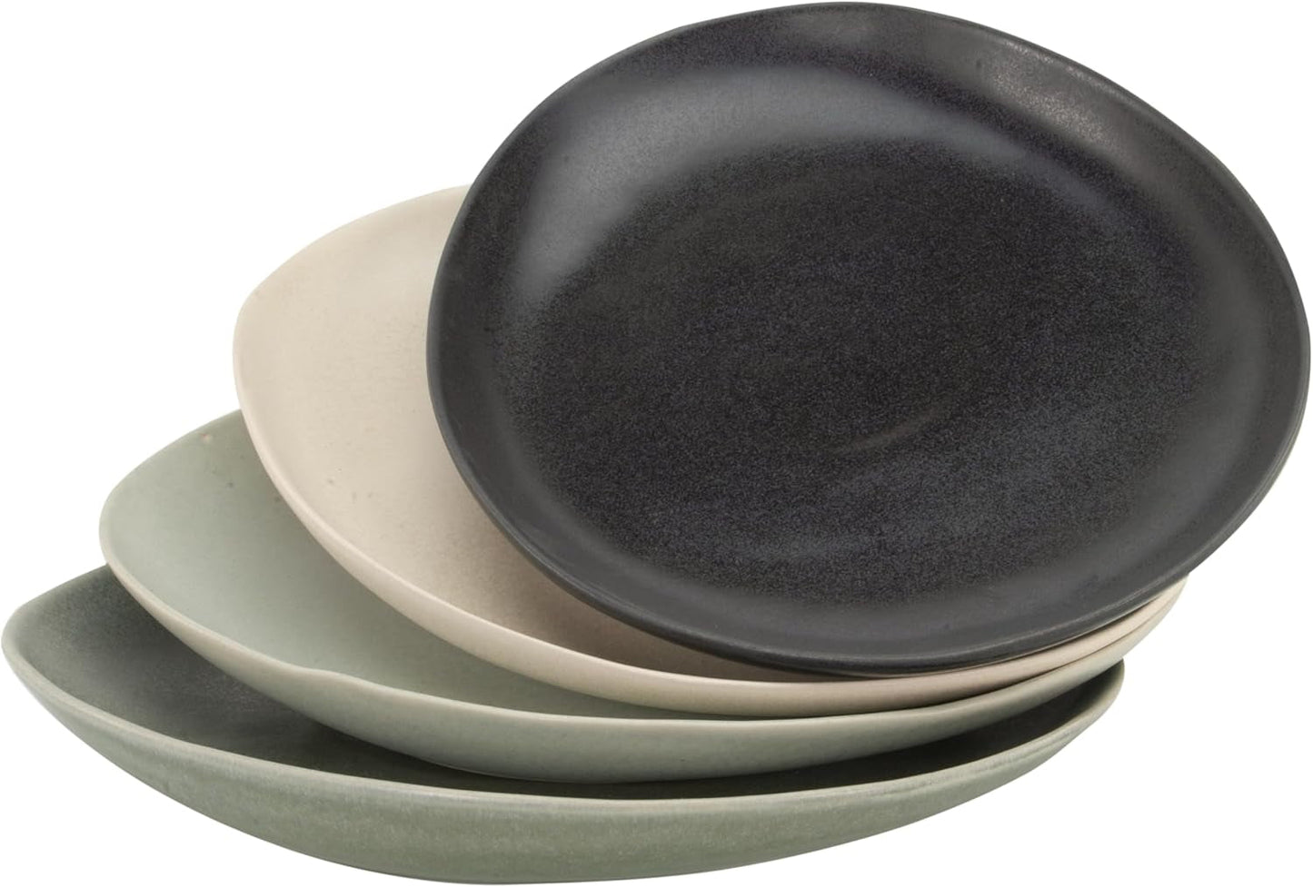 CreaTable, 22139, Serie PIETRA, 4-teiliges Tafelservice für 4 Personen, Tellerset aus Porzellan, spülmaschinen- und mikrowellengeeignet, hergestellt in Europa