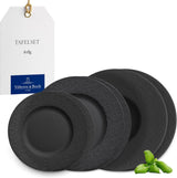 Villeroy & Boch - Manufacture Rock Tafelservice, 6-teilig, Tafelservice für 2 Personen, Premium-Porzellan, Schwarz