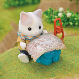 Sylvanian Families – 5763 Abenteuer-Entdecker-Set mit zwei Figuren, Vater und Baby-Milchkätzchen, Tierfigur, detailliertes Spielzeug für Kinder ab 3 Jahren