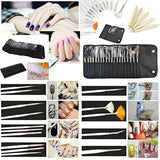 ® 20 x professionelle Nagelpinsel, Gel, Malpinsel, Künstlerpinsel, French-Nagelpinsel-Set, Werkzeugset mit spitzer Spitze, für Nageldesign, Malen, Punktmuster usw., mit Tasche
