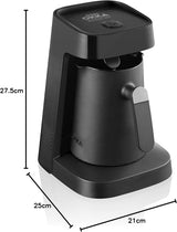 Türkische Kaffeemaschine Arzum Okka MINIO JET, 400 W, Fassungsvermögen 5 Tassen, Überlaufschutz, akustisches Warnsystem, Türkische Kaffeemaschine, Chrom
