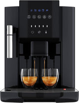 Vollautomatische ProfiCook® Espressomaschine mit Milchaufschäumer für Cappuccino | Kegelmahlwerk | mit Tassenwärmfunktion | Italienische Profipumpe | Touchscreen | Espresso | PC KAV 1281