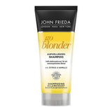 John Frieda Sheer Blonde Go Blonder Shampoo, 250 ml Dusche und Bad Naty Shop Set 6 x 50 ml