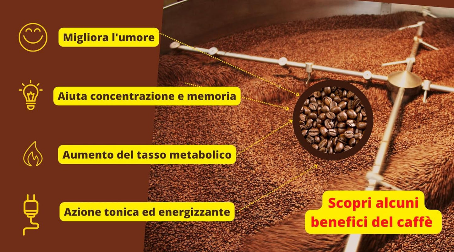 New York Coffee – EXTRA P – Kaffeebohnen, kräftiger und kräftiger Geschmack, Arabica- und Robusta-Bohnen, zum Mahlen, italienischer Espresso, Barmischung – Premium-Qualität seit 1930 – 1 kg, Bohnen