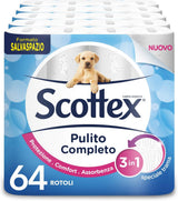 Toilettenpapier, sauber, platzsparend, 64 Rollen