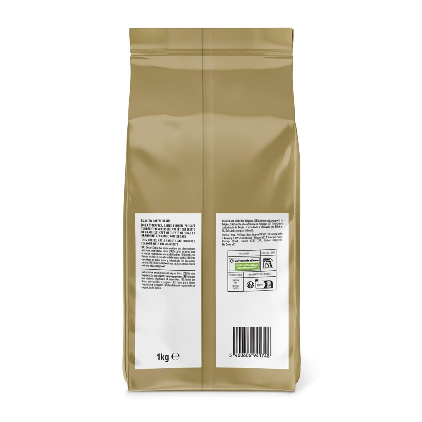 von Amazon Kaffeebohnen, Mittlere Röstung, 100% Arabica, Amaretto, 2kg (2 Packungen mit 1kg)