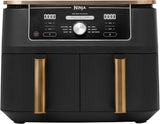 Ninja Foodi AF400EUCP MAX Zweizonen-Luftfritteuse, 9,5 l Airfryer, 2 Fächer, mit Zange, Antihaftbeschichtung. Haushaltsgeräte Naty Shop Standardtitel