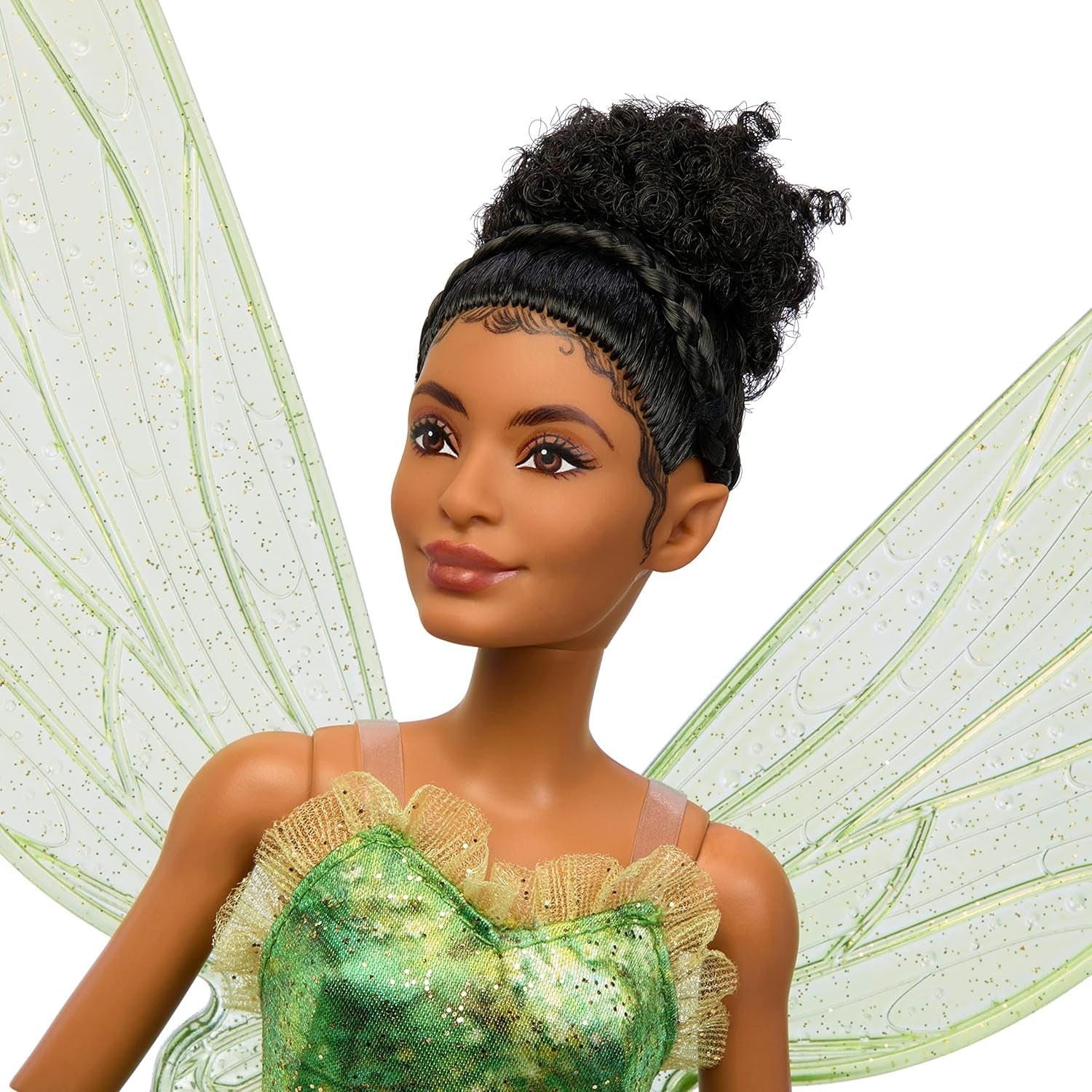 Disney Peter Pan und Wendy Tinker Bell Puppe mit beweglichen Flügeln und grünem Kleid, vom Film inspiriertes Geschenk für Kinder zum Nachspielen von Szenen oder eigenen Abenteuern HNY37